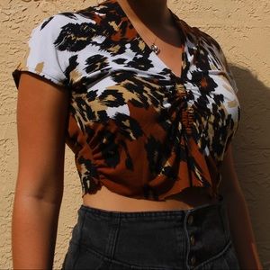 Animal Print Crop Top